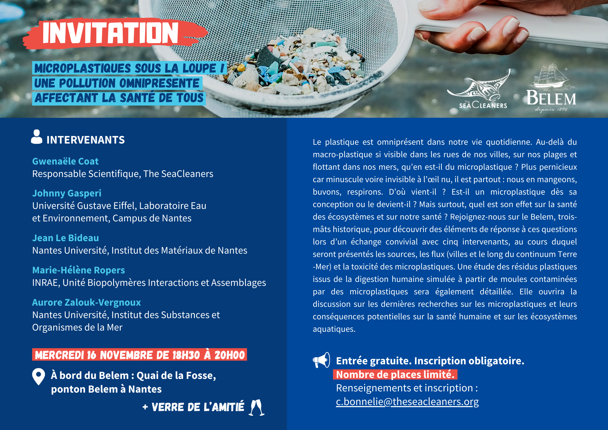 Invitation Microplastiques Belem